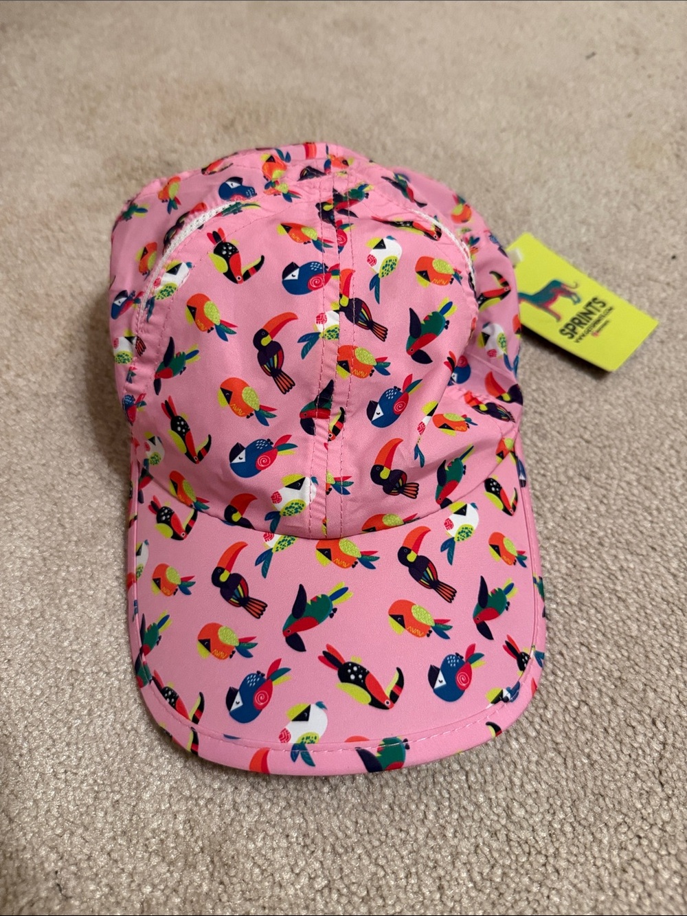 NWT Sprints Toucans Running Outdoor Cap Lightweight Hat One Size Unisex New